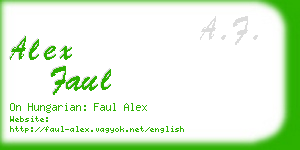 alex faul business card